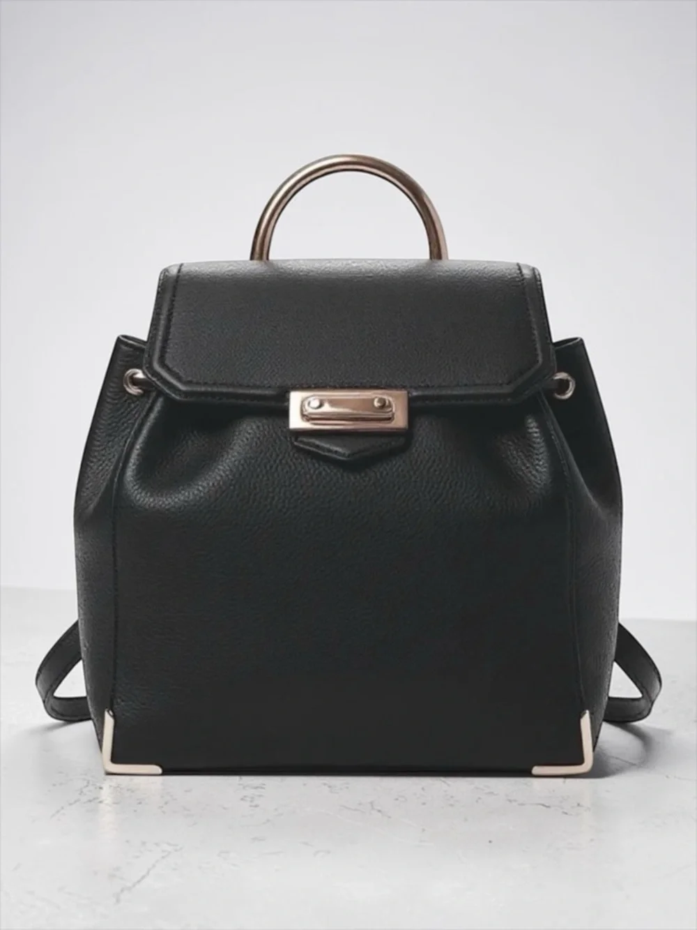 Alexander Wang Leather Black Pebbled Prisma Backpack - Pre-loved